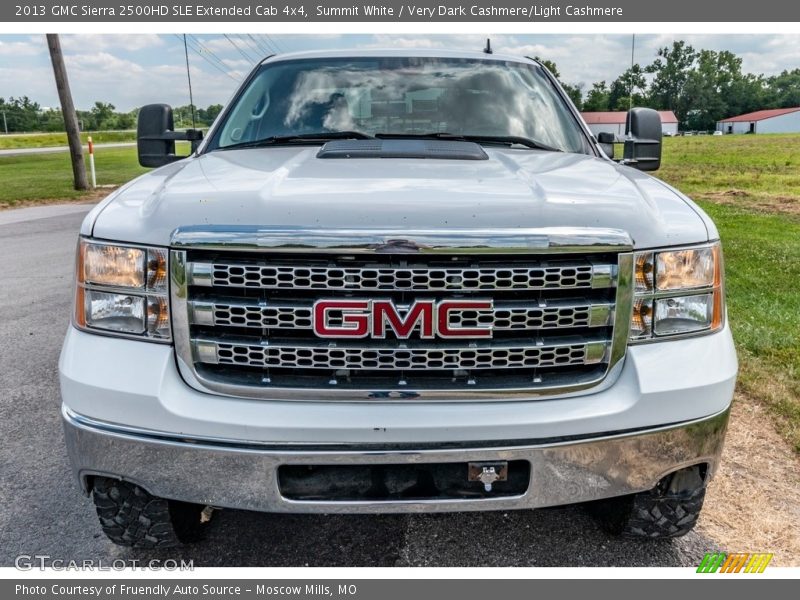 Summit White / Very Dark Cashmere/Light Cashmere 2013 GMC Sierra 2500HD SLE Extended Cab 4x4