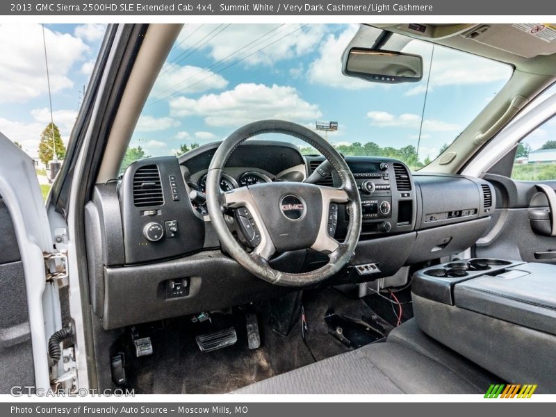 Summit White / Very Dark Cashmere/Light Cashmere 2013 GMC Sierra 2500HD SLE Extended Cab 4x4
