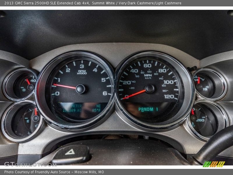 Summit White / Very Dark Cashmere/Light Cashmere 2013 GMC Sierra 2500HD SLE Extended Cab 4x4