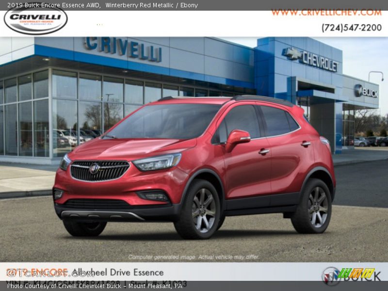 Winterberry Red Metallic / Ebony 2019 Buick Encore Essence AWD