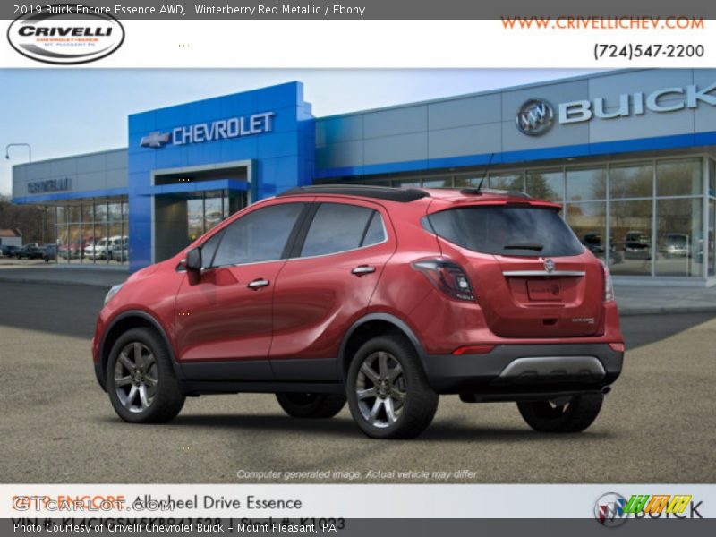 Winterberry Red Metallic / Ebony 2019 Buick Encore Essence AWD