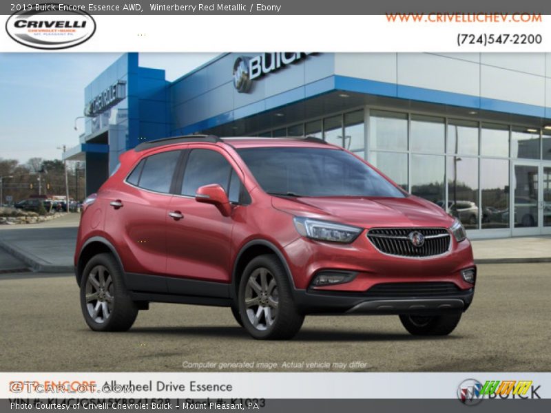 Winterberry Red Metallic / Ebony 2019 Buick Encore Essence AWD