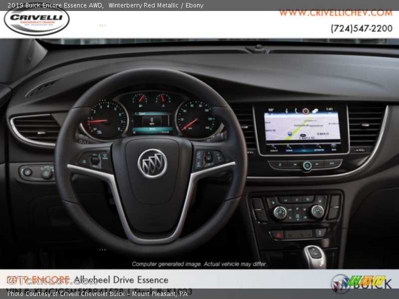 Winterberry Red Metallic / Ebony 2019 Buick Encore Essence AWD