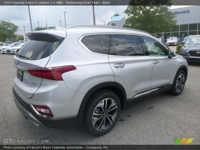 Shimmering Silver Pearl / Black 2020 Hyundai Santa Fe Limited 2.0 AWD