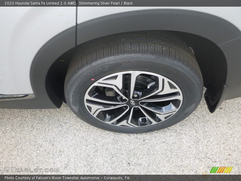 Shimmering Silver Pearl / Black 2020 Hyundai Santa Fe Limited 2.0 AWD