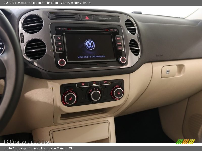 Candy White / Beige 2012 Volkswagen Tiguan SE 4Motion