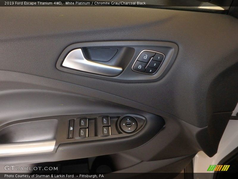 White Platinum / Chromite Gray/Charcoal Black 2019 Ford Escape Titanium 4WD
