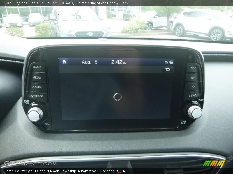 Shimmering Silver Pearl / Black 2020 Hyundai Santa Fe Limited 2.0 AWD