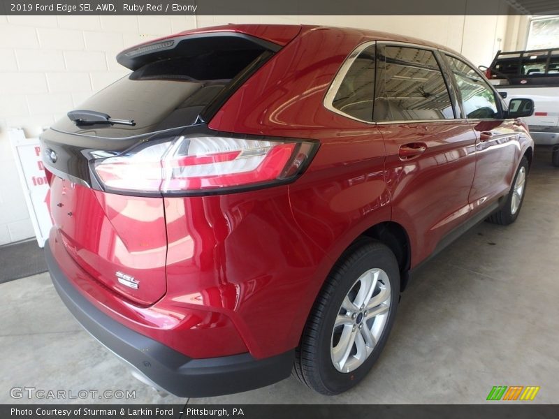 Ruby Red / Ebony 2019 Ford Edge SEL AWD