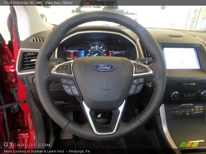 Ruby Red / Ebony 2019 Ford Edge SEL AWD