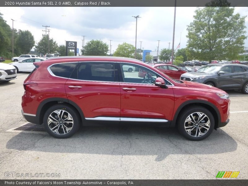 Calypso Red / Black 2020 Hyundai Santa Fe SEL 2.0 AWD