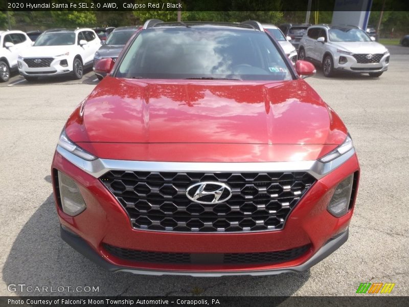 Calypso Red / Black 2020 Hyundai Santa Fe SEL 2.0 AWD