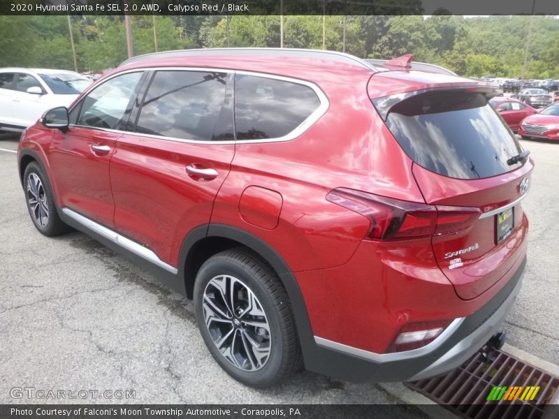 Calypso Red / Black 2020 Hyundai Santa Fe SEL 2.0 AWD