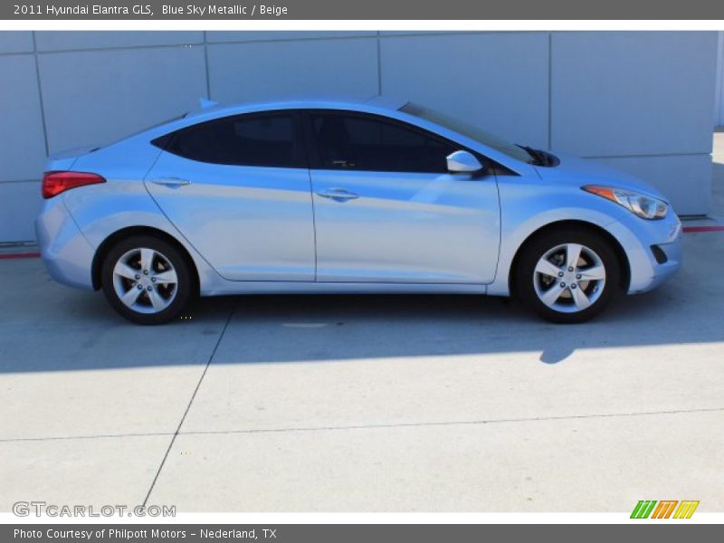 Blue Sky Metallic / Beige 2011 Hyundai Elantra GLS