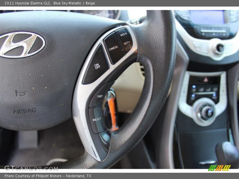 Blue Sky Metallic / Beige 2011 Hyundai Elantra GLS