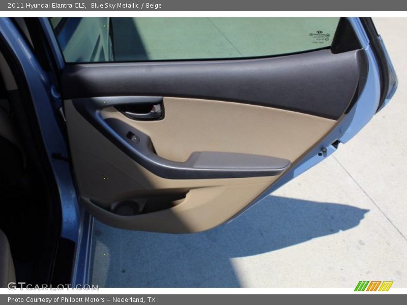 Blue Sky Metallic / Beige 2011 Hyundai Elantra GLS