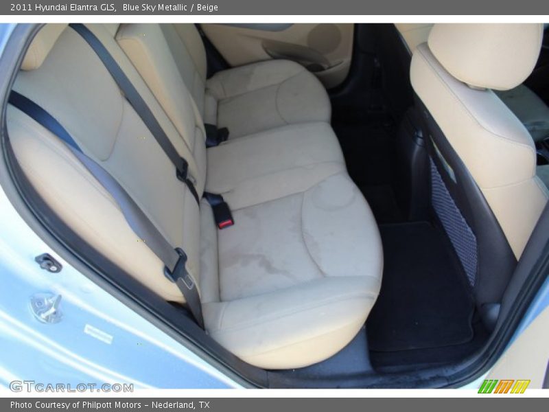 Blue Sky Metallic / Beige 2011 Hyundai Elantra GLS