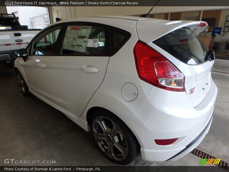 White Platinum / Smoke Storm/Charcoal Recaro 2019 Ford Fiesta ST Hatchback