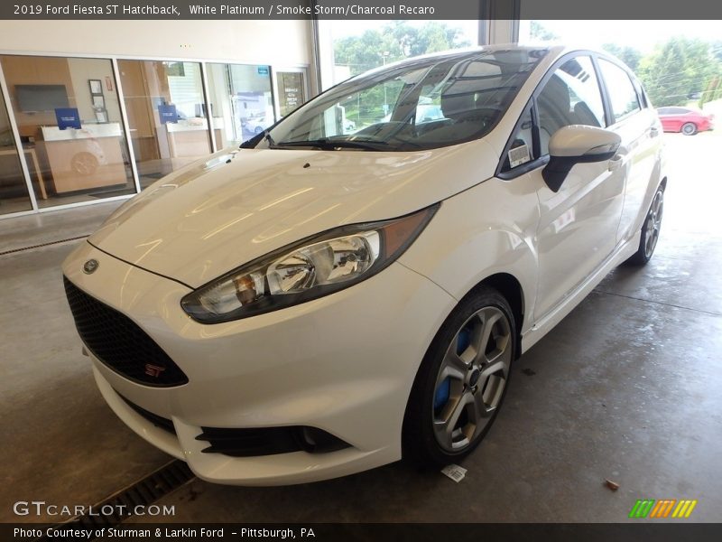 White Platinum / Smoke Storm/Charcoal Recaro 2019 Ford Fiesta ST Hatchback