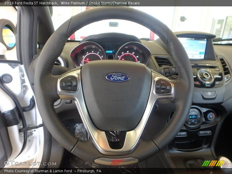 White Platinum / Smoke Storm/Charcoal Recaro 2019 Ford Fiesta ST Hatchback