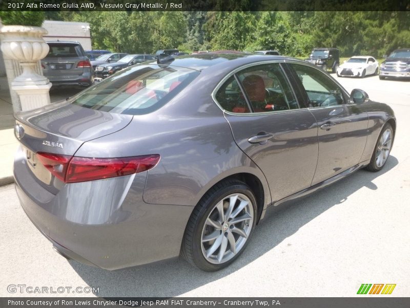 Vesuvio Gray Metallic / Red 2017 Alfa Romeo Giulia AWD