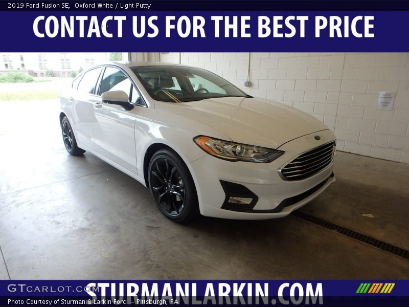Oxford White / Light Putty 2019 Ford Fusion SE