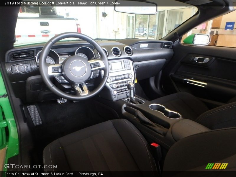 Need For Green / Ebony 2019 Ford Mustang EcoBoost Convertible
