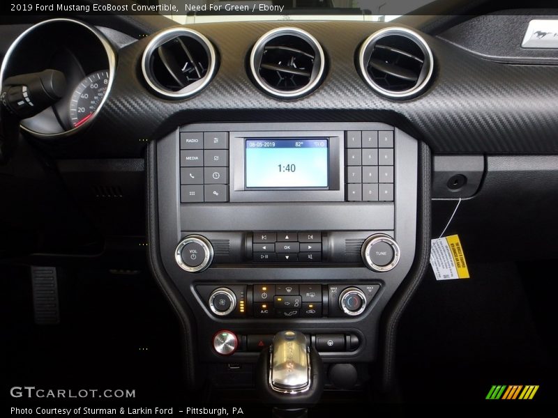 Controls of 2019 Mustang EcoBoost Convertible