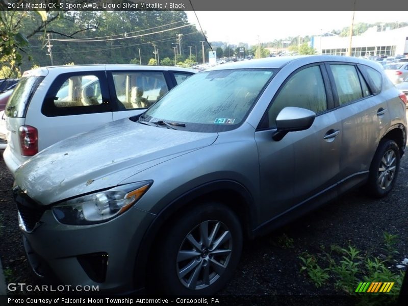 Liquid Silver Metallic / Black 2014 Mazda CX-5 Sport AWD