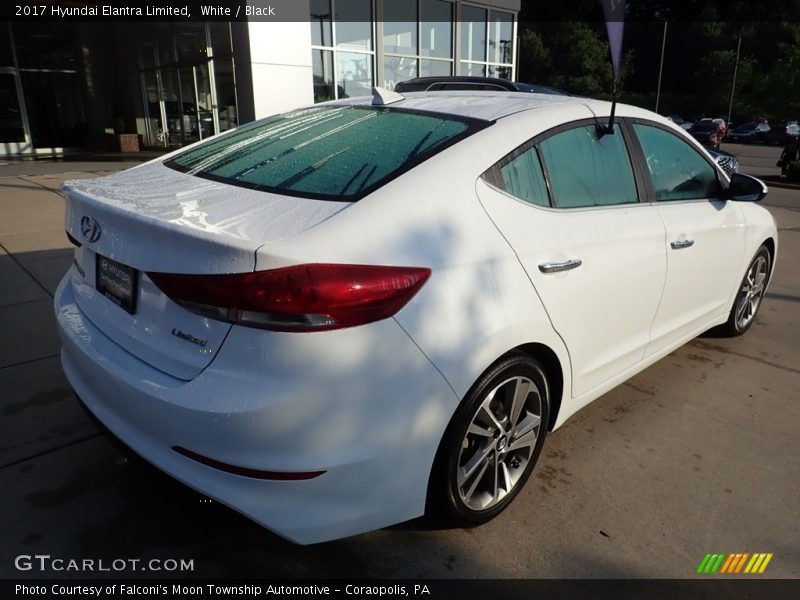 White / Black 2017 Hyundai Elantra Limited