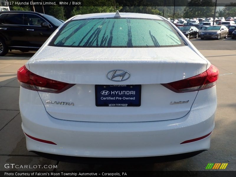 White / Black 2017 Hyundai Elantra Limited