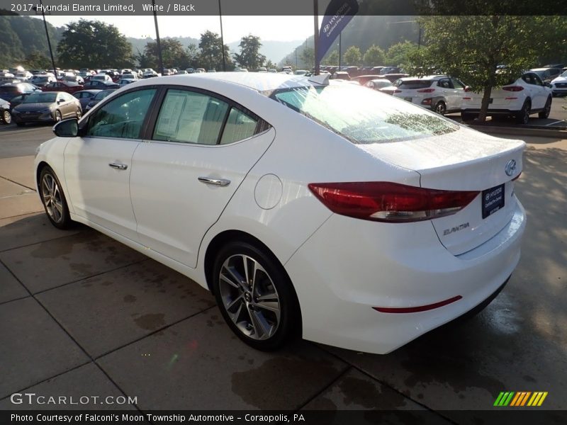 White / Black 2017 Hyundai Elantra Limited