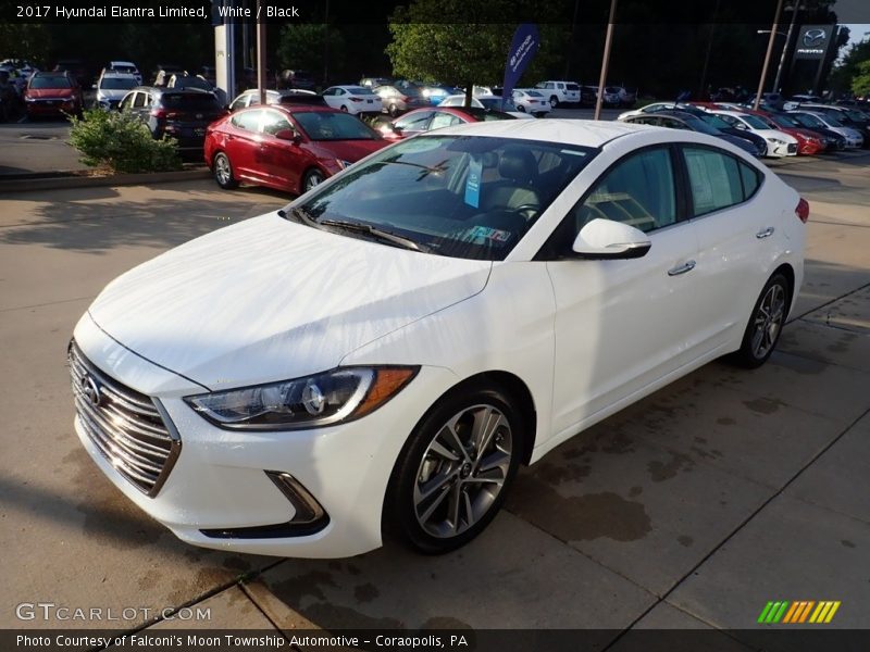 White / Black 2017 Hyundai Elantra Limited