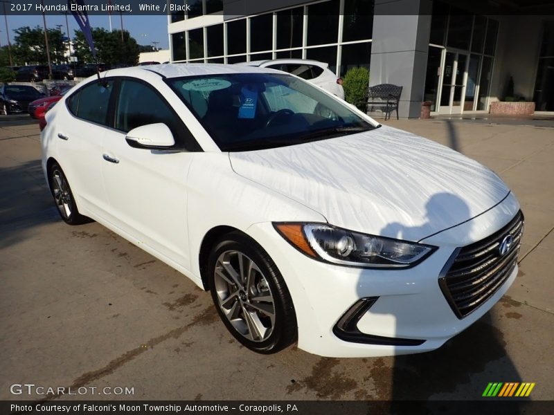 White / Black 2017 Hyundai Elantra Limited