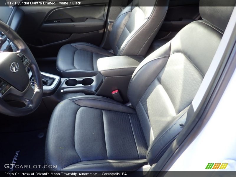 White / Black 2017 Hyundai Elantra Limited
