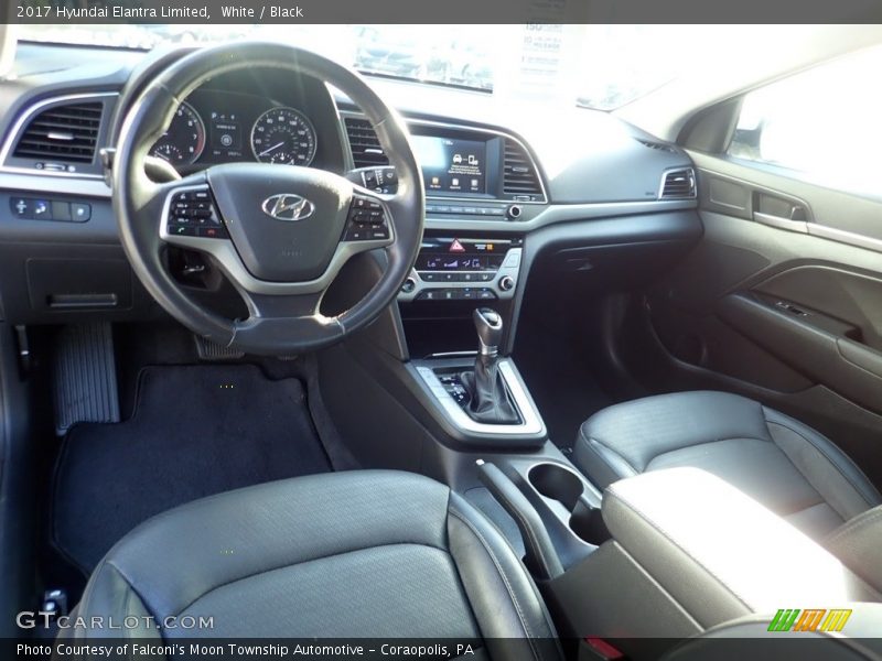 White / Black 2017 Hyundai Elantra Limited