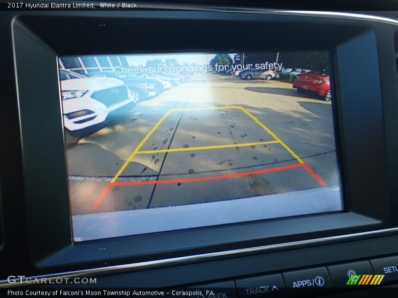 White / Black 2017 Hyundai Elantra Limited