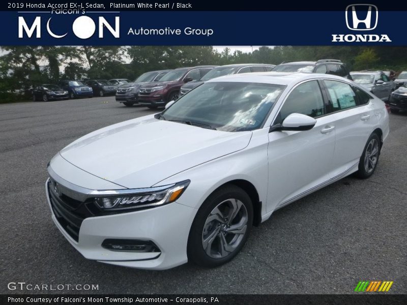 Platinum White Pearl / Black 2019 Honda Accord EX-L Sedan