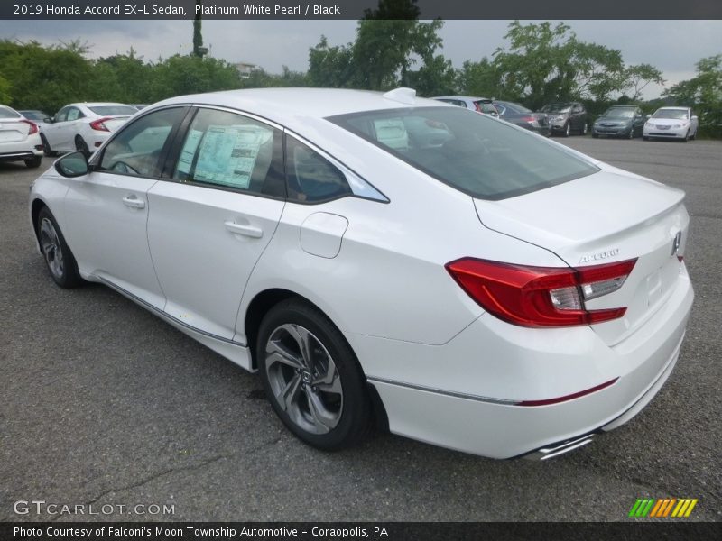Platinum White Pearl / Black 2019 Honda Accord EX-L Sedan