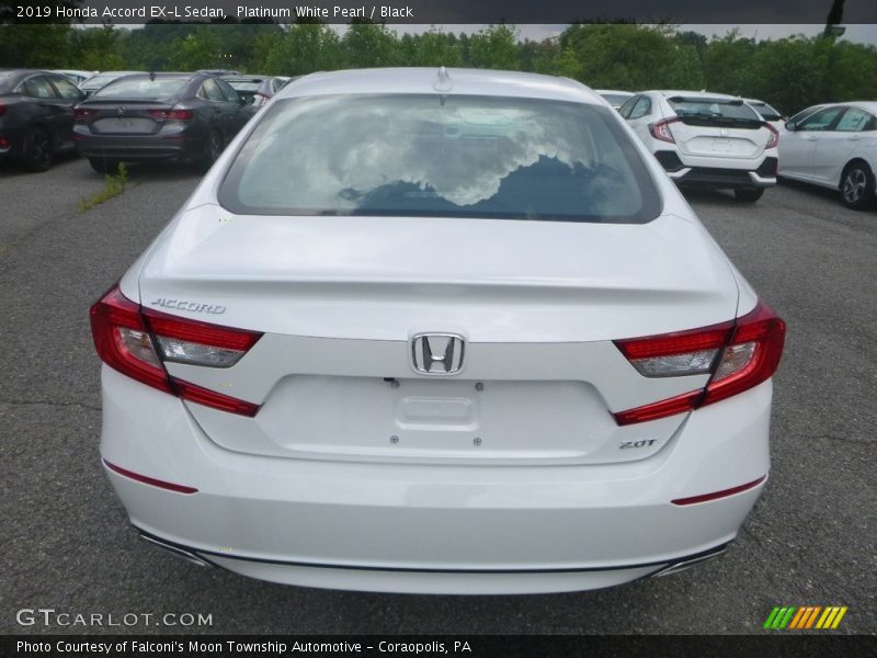 Platinum White Pearl / Black 2019 Honda Accord EX-L Sedan