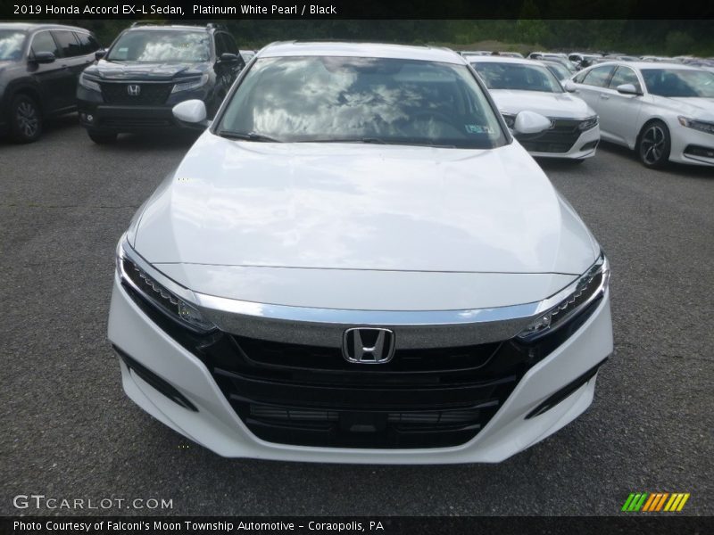 Platinum White Pearl / Black 2019 Honda Accord EX-L Sedan