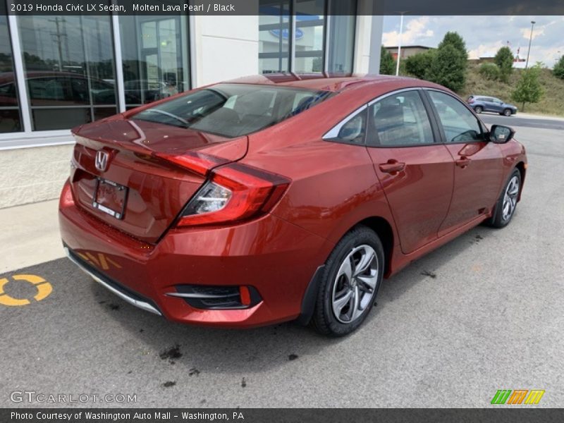 Molten Lava Pearl / Black 2019 Honda Civic LX Sedan