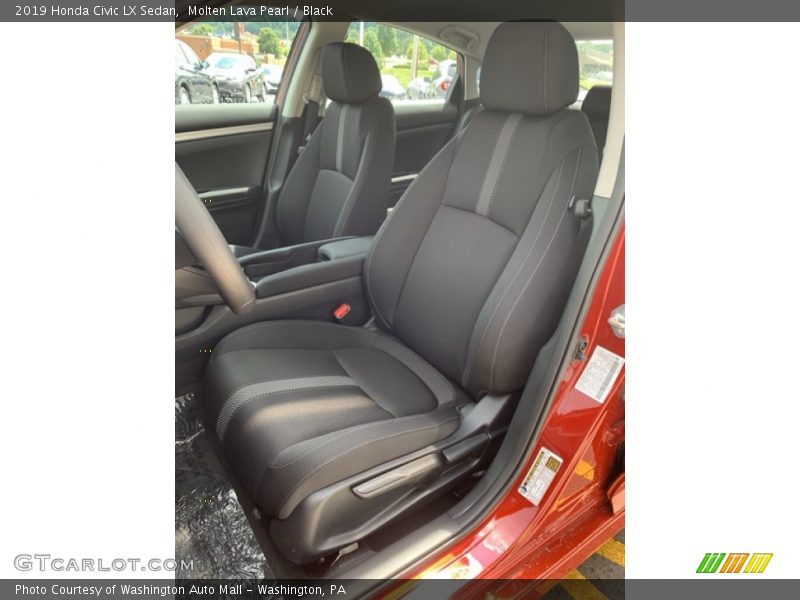 Molten Lava Pearl / Black 2019 Honda Civic LX Sedan
