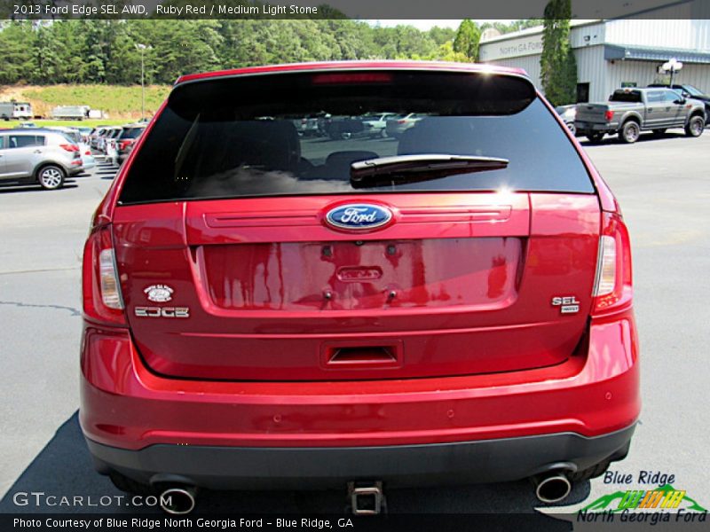Ruby Red / Medium Light Stone 2013 Ford Edge SEL AWD