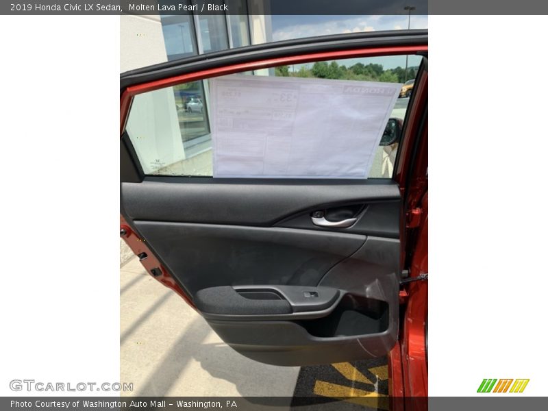 Molten Lava Pearl / Black 2019 Honda Civic LX Sedan
