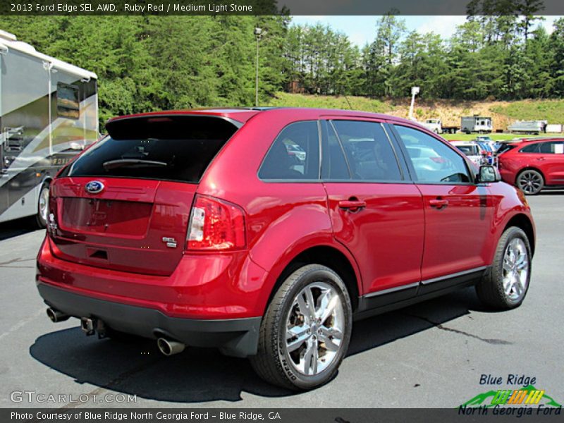 Ruby Red / Medium Light Stone 2013 Ford Edge SEL AWD