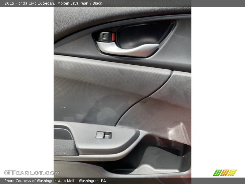 Molten Lava Pearl / Black 2019 Honda Civic LX Sedan