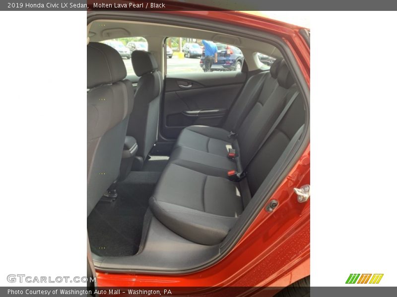 Molten Lava Pearl / Black 2019 Honda Civic LX Sedan