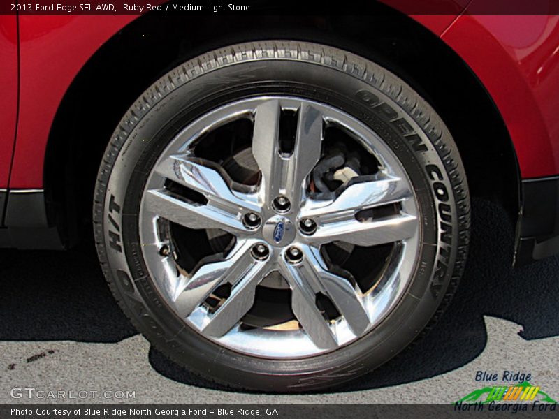 Ruby Red / Medium Light Stone 2013 Ford Edge SEL AWD