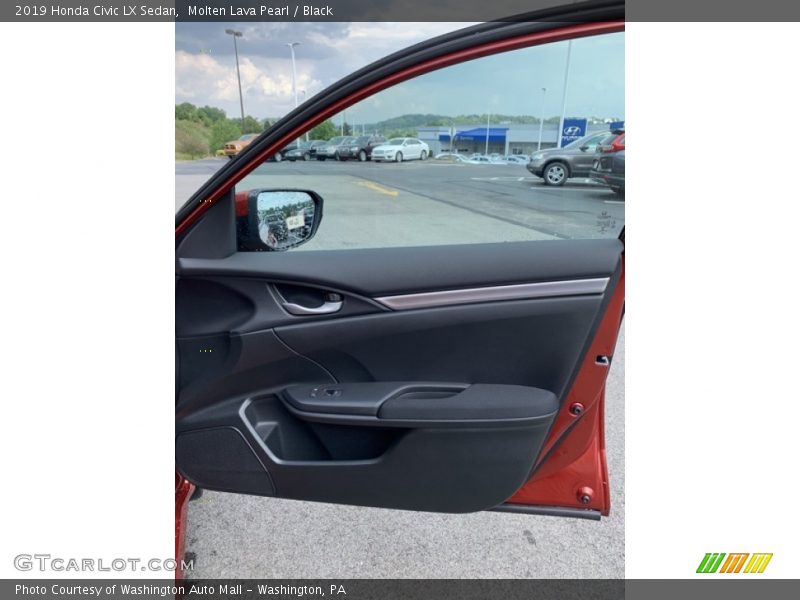 Molten Lava Pearl / Black 2019 Honda Civic LX Sedan